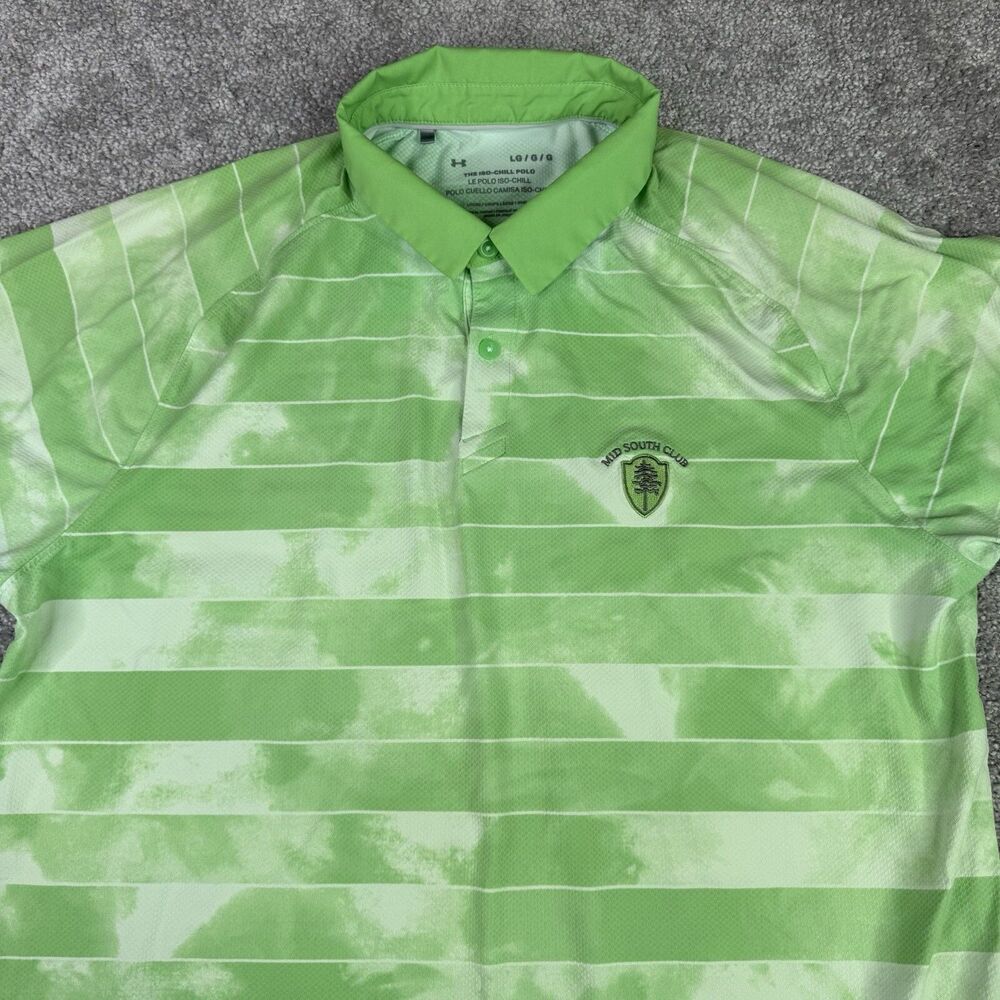 Under Armour Shirt Men’s Large Green Mid South Club Iso Chill Golf Polo